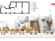 Prodej bytu 2+kk, Praha - Krč, Štúrova, 68 m2