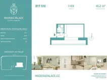Prodej bytu 1+kk, Praha - Holešovice, Veletržní, 41 m2