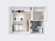 Pronájem bytu 1+kk, Liberec, Polní, 33 m2
