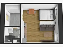 Pronájem bytu 1+kk, Praha - Vinohrady, Rubešova, 31 m2