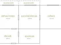 Prodej bytu 2+1, Děčín, Duchcovská, 58 m2