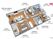 Prodej bytu 4+1, Jirkov, Na Borku, 79 m2