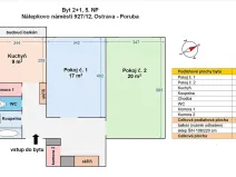 Prodej bytu 2+1, Ostrava, Nálepkovo náměstí, 67 m2