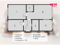 Prodej bytu 3+1, Kladno - Kročehlavy, Litevská, 56 m2