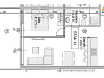 Prodej bytu 2+kk, Povljana, Chorvatsko, 44 m2