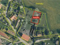 Prodej pozemku, Chorušice, 850 m2