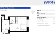 Pronájem bytu 1+kk, Praha - Holešovice, Tovární, 31 m2