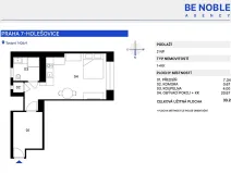 Pronájem bytu 1+kk, Praha - Holešovice, Tovární, 33 m2