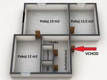 Prodej bytu 3+kk, Čáslav, Jiřího z Poděbrad, 65 m2