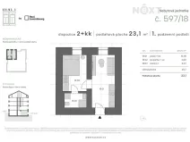 Prodej bytu 2+kk, Praha - Vysočany, Kolmá, 23 m2