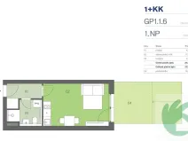 Pronájem bytu 1+kk, Praha - Strašnice, Počernická, 26 m2