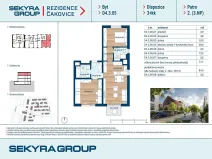 Prodej bytu 3+kk, Praha - Čakovice, Schoellerova, 77 m2