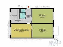 Pronájem bytu 3+1, Jihlava, Sokolovská, 91 m2