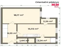 Pronájem bytu 1+1, Praha - Libeň, Světova, 51 m2