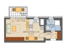 Prodej bytu 1+kk, Praha - Vysočany, Pod Harfou, 30 m2