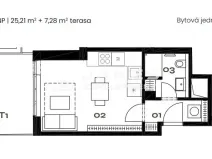Prodej bytu 1+kk, Praha - Holešovice, Vinařská, 25 m2