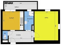 Pronájem bytu 1+1, Poděbrady, Minidova, 47 m2