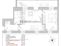 Prodej bytu 2+kk, Praha - Nusle, Boleslavova, 58 m2