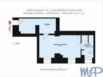 Prodej bytu 2+kk, Jaroměřice nad Rokytnou, Havlíčkova, 47 m2