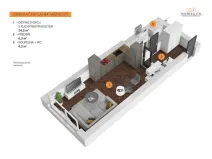 Pronájem bytu 1+kk, Praha - Vysočany, Střídavá, 35 m2