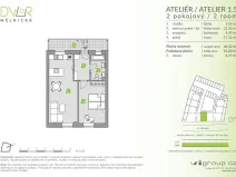 Prodej bytu 2+kk, Brandýs nad Labem-Stará Boleslav - Stará Boleslav, Mělnická, 49 m2