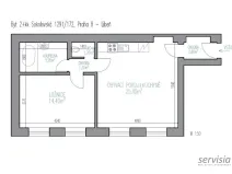 Prodej bytu 2+kk, Praha - Libeň, Sokolovská, 57 m2