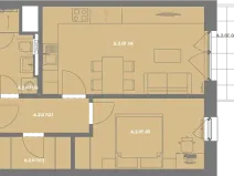 Prodej bytu 2+kk, Modřice, Husova, 47 m2