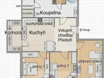Prodej bytu 4+kk, Praha - Chodov, Novomeského, 69 m2