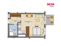 Prodej bytu 1+kk, Kralupy nad Vltavou, Nádražní, 38 m2