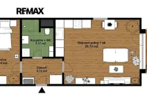Pronájem bytu 2+kk, Plzeň, Vysoká, 51 m2