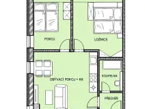 Pronájem bytu 3+kk, Kestřany, 50 m2