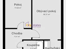 Prodej bytu 2+kk, Praha - Kobylisy, Chabařovická, 45 m2