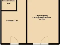 Pronájem bytu 2+kk, Brno, Křepelčí, 50 m2