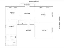 Pronájem bytu 4+1, Děčín, Husovo nám., 156 m2