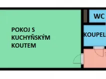 Pronájem bytu 1+kk, Hradec Králové - Nový Hradec Králové, třída Edvarda Beneše, 28 m2