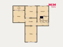 Prodej bytu 3+1, Chodov, Husova, 68 m2