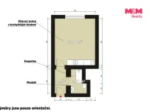 Pronájem bytu 1+kk, Plzeň - Východní Předměstí, Sladkovského, 30 m2