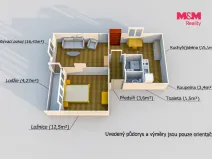 Prodej bytu 2+1, Hobšovice, 56 m2