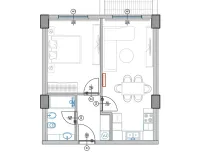 Prodej bytu 2+kk, Qerret, Albánie, 58 m2