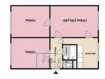Prodej bytu 3+1, Kralupy nad Vltavou - Lobeček, nám. Mládežníků, 74 m2