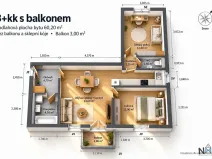 Prodej bytu 3+kk, Kaznějov, Školní, 60 m2