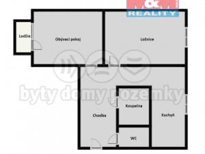 Prodej bytu 2+1, Teplice - Řetenice, Duchcovská, 52 m2