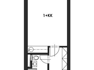 Pronájem bytu 1+kk, Brno, Studentská, 32 m2