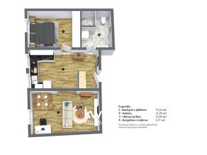 Prodej bytu 2+1, Nová Bystřice, Stará, 48 m2
