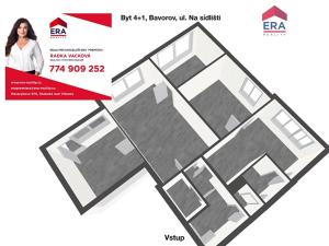 Prodej bytu 4+1, Bavorov, Na Sídlišti, 78 m2