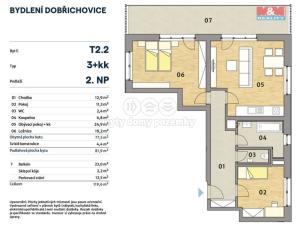Prodej bytu 3+kk, Dobřichovice, Pražská, 82 m2