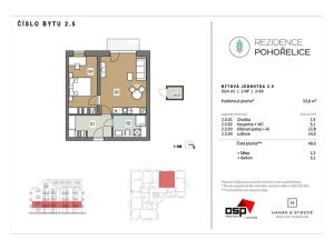 Prodej bytu 2+kk, Pohořelice, U Kasáren, 54 m2