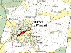 Prodej podílu pozemku, Buková u Příbramě, 1000 m2