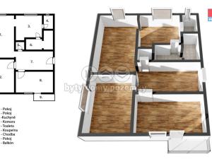 Prodej bytu 3+1, Sedlice, Sídliště 2, 76 m2