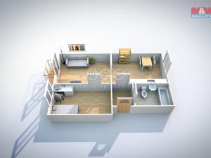 Prodej bytu 2+1, Teplice, Americká, 44 m2